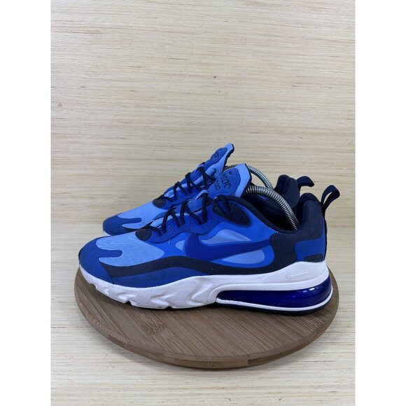 Nike Air Max 270 React Pacific Blue Athletic Shoes Mens Size 9 - Picture 1 of 8